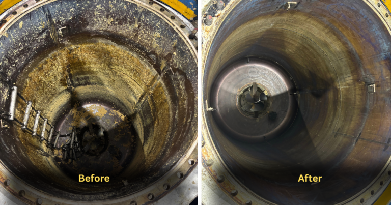 Καθαρισμός δοχείου με υδροβολή ζεστού νερού